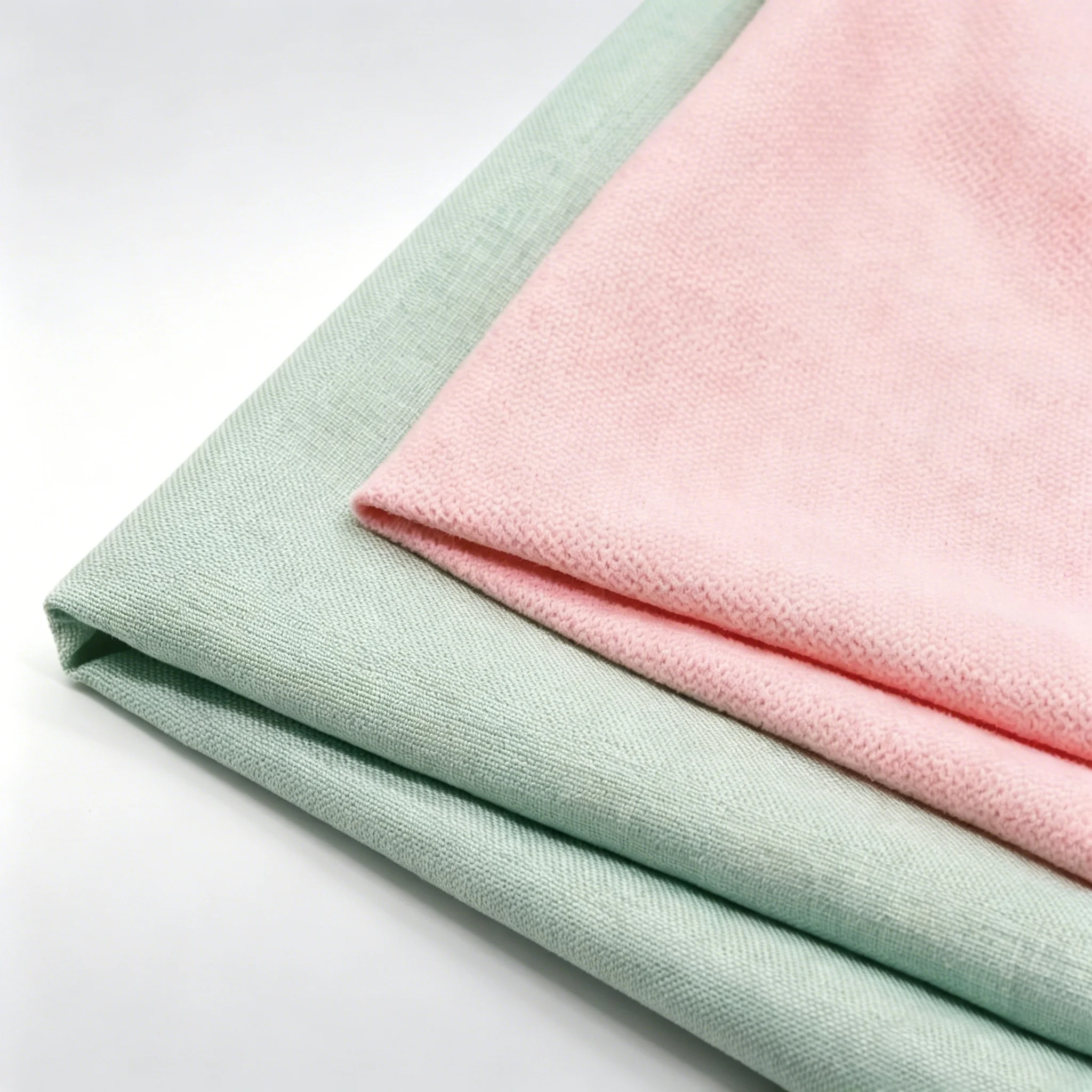 Plain faux linen fabric