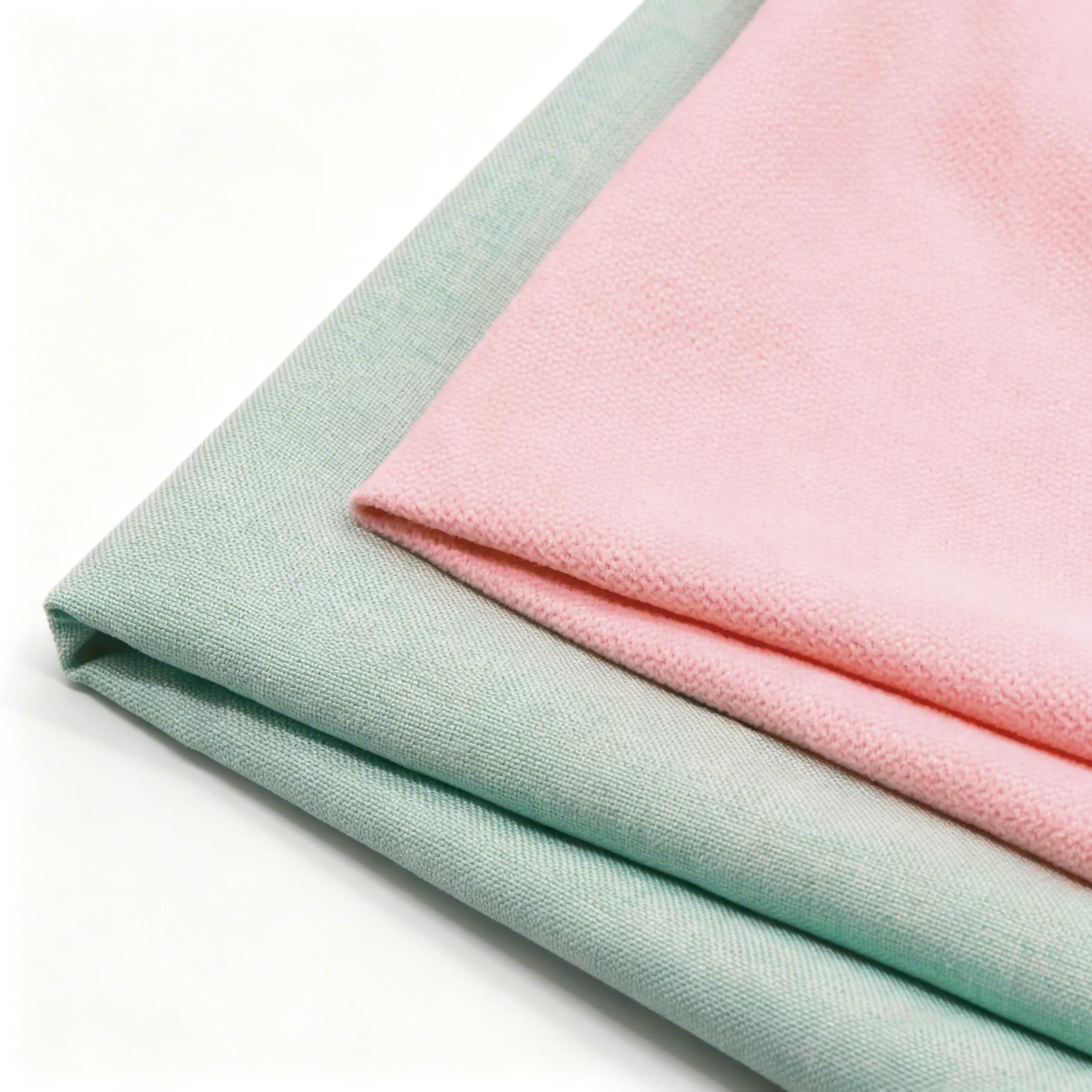 Plain faux linen fabric